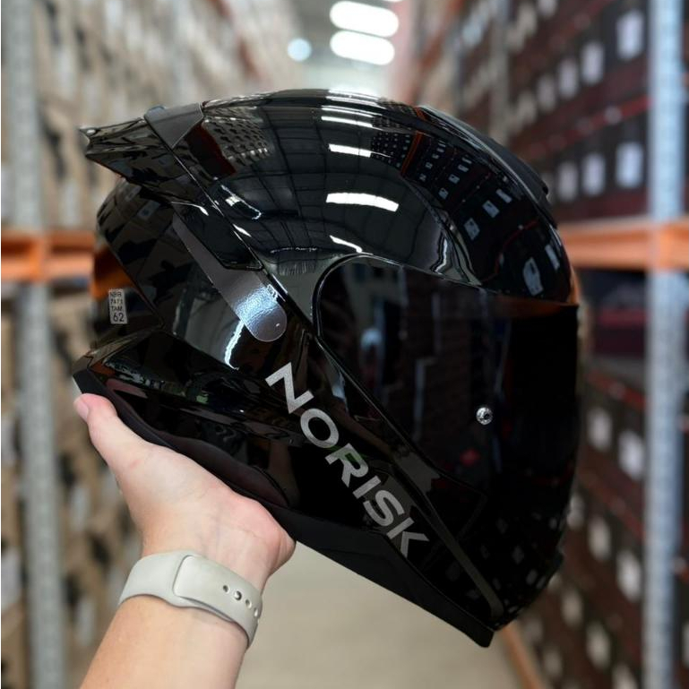 Capacete Moto Norisk Razor Black Edition Preto Bri