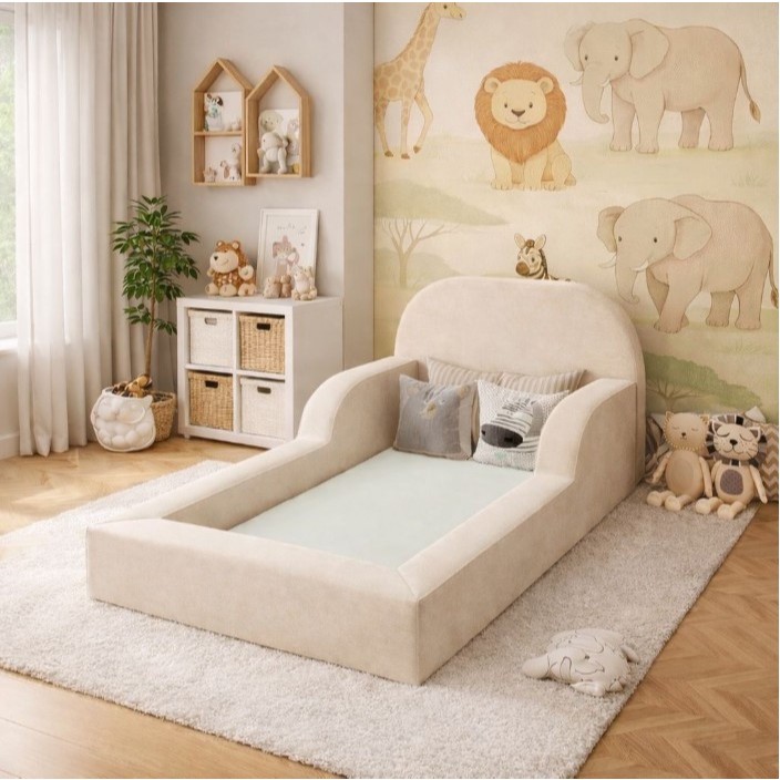 Cama com Colchão Solteiro Montessoriana Infantil 