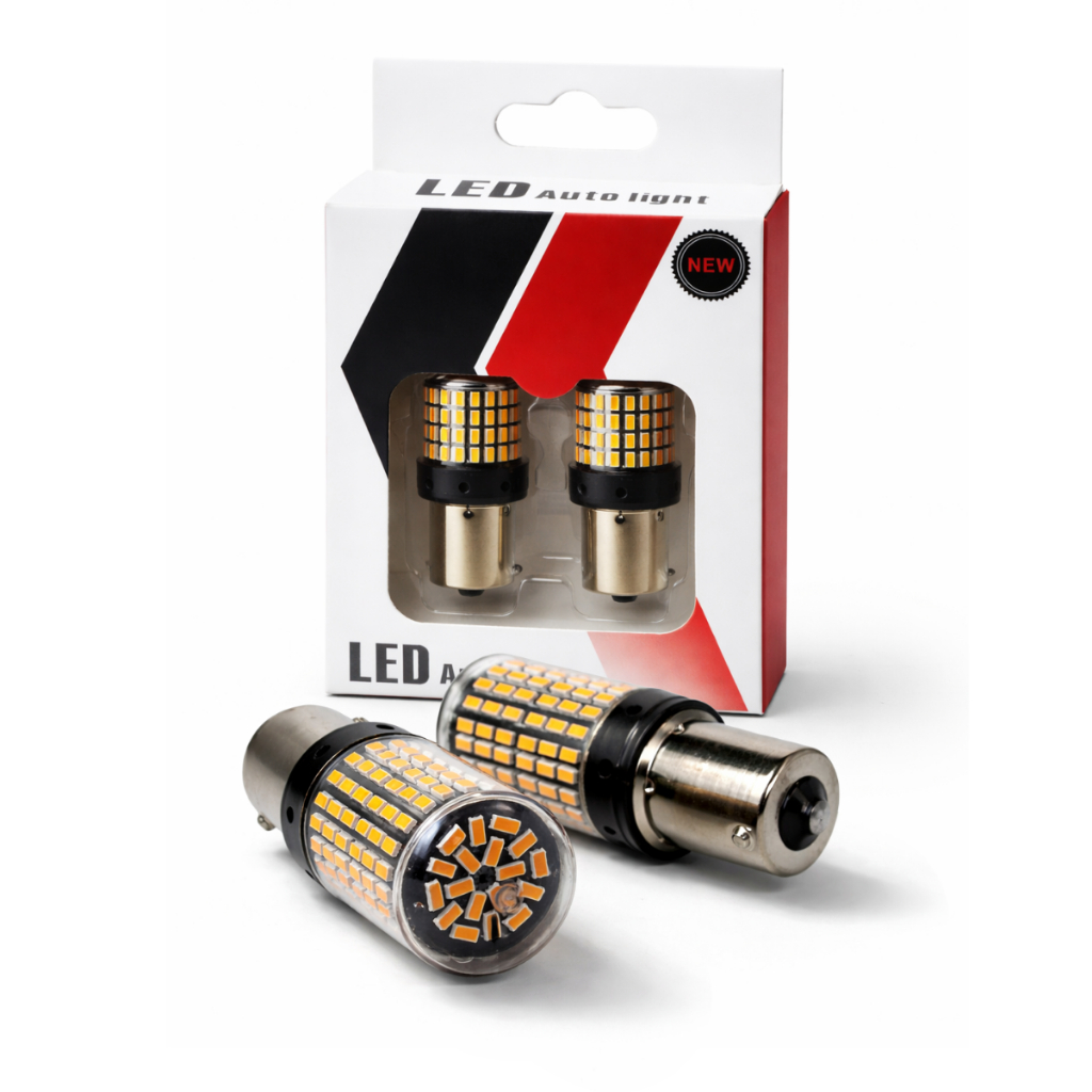 Kit Lâmpadas LED 1156 Amarelo Laranja Branco Lamp