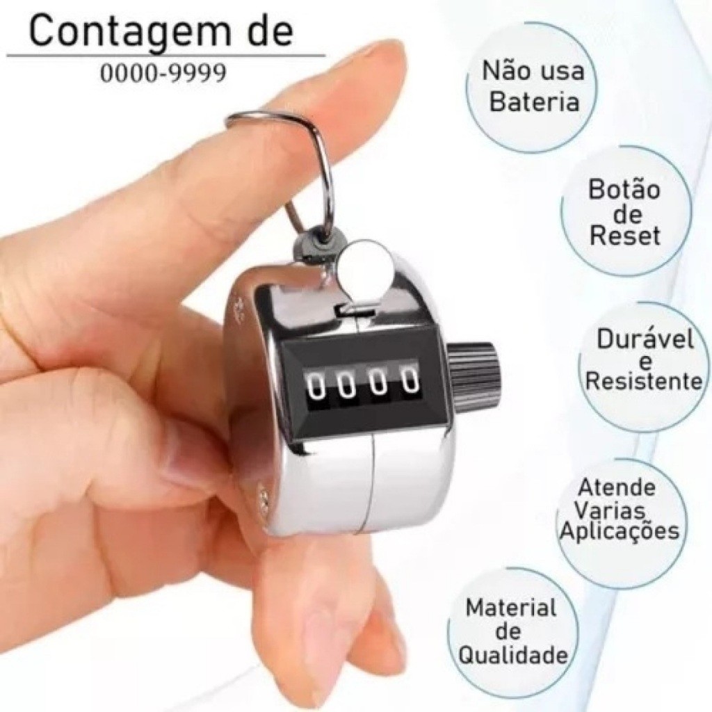 Contador Numérico Resistente Manual 4 Algarismos 