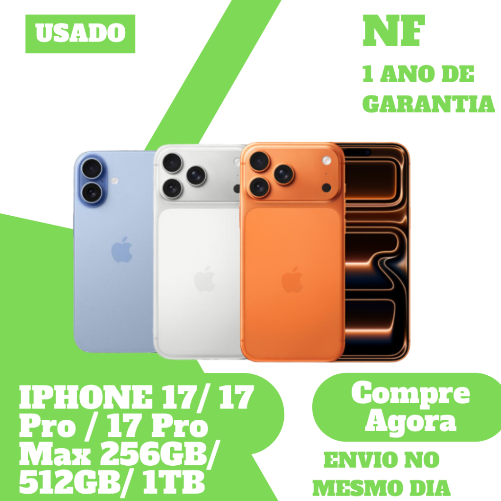 Usado: iPhone 17 / 17 Pro / 17 Pro Max 256GB/ 512G
