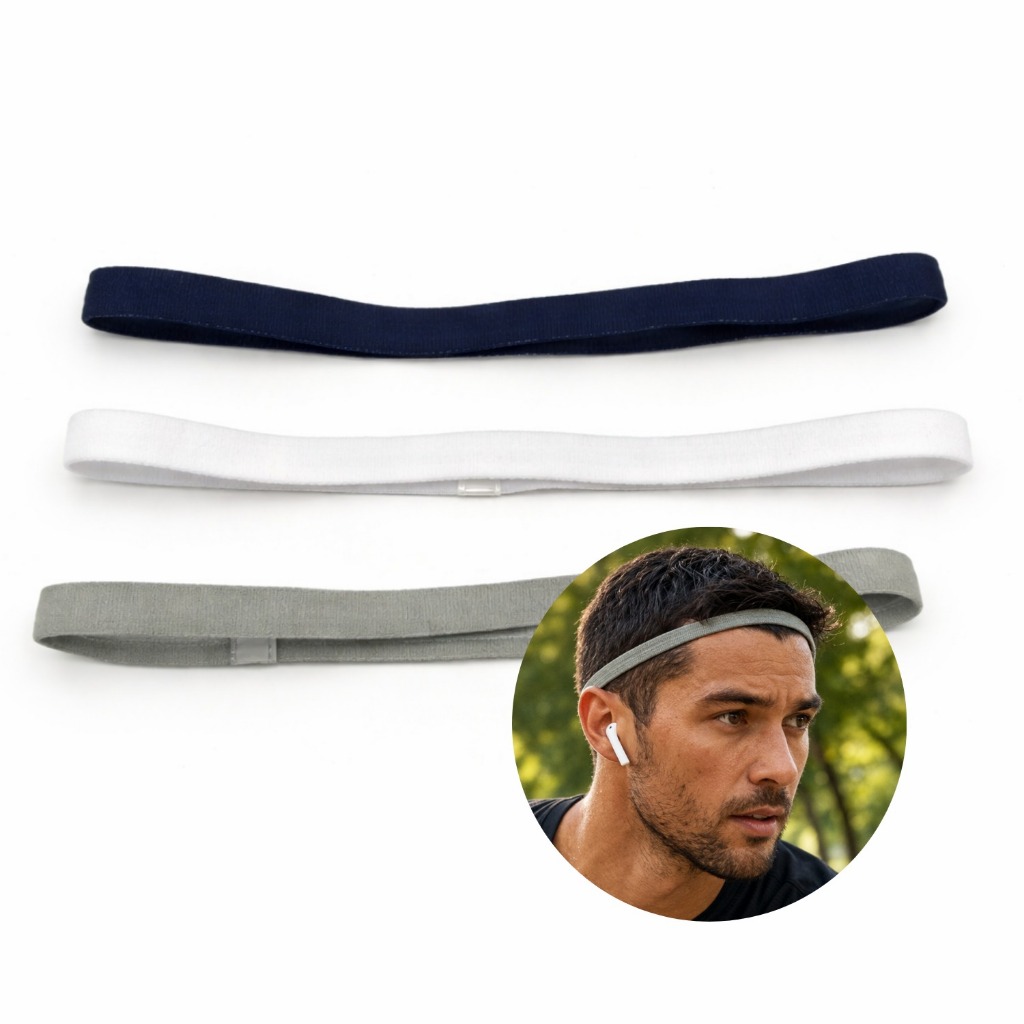 Kit 2 a 4 Faixas Elásticas Cabelo Esportiva Antid