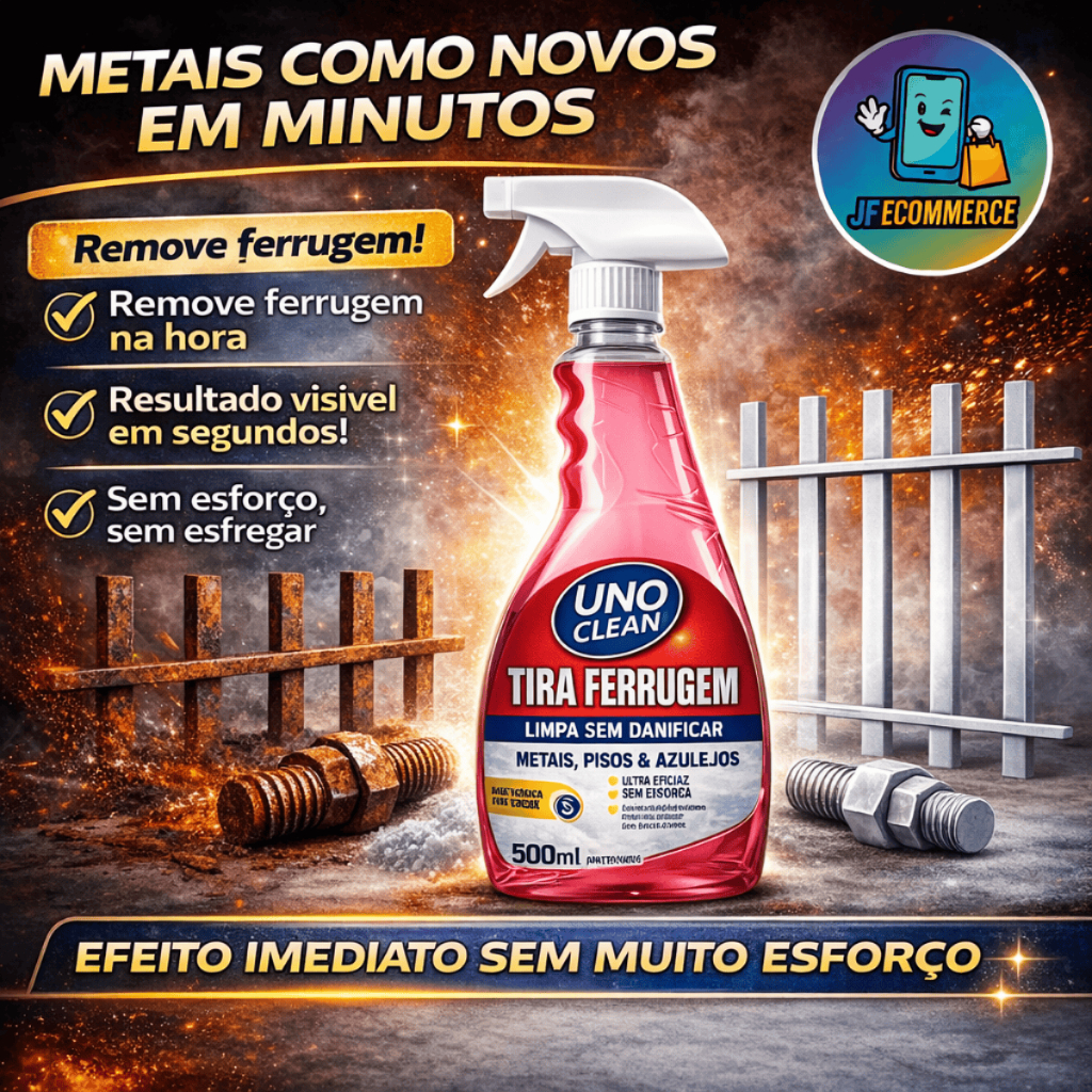 Spray Tira Ferrugem Uno Clean 500Ml Metal Inox Azu