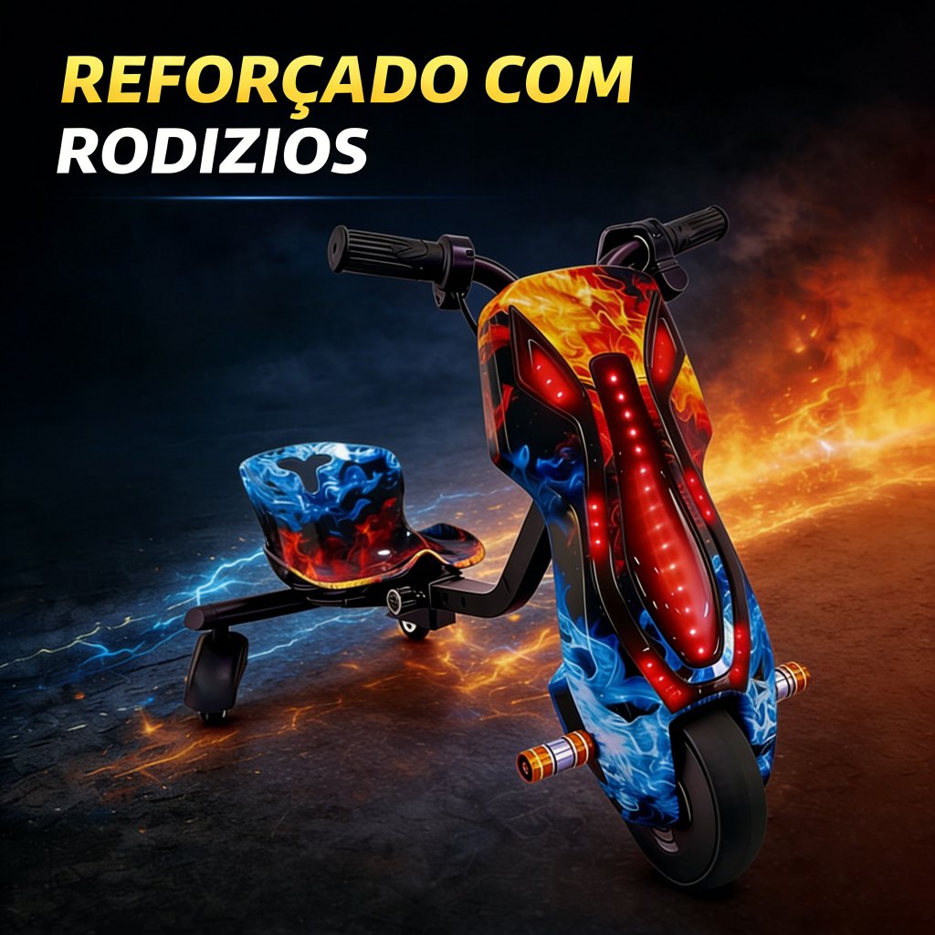 Trike Drift Elétrico Infantil – 3 Rodas Cap