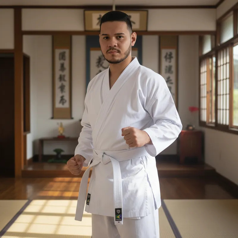 Kimono Karatê Branco Infantil e Adulto  Tecido Re