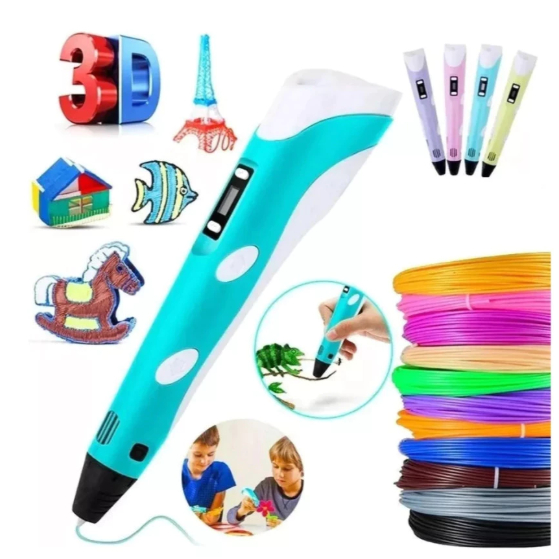 Caneta 3D Impressora Manual Infantil Adulto Com Fi