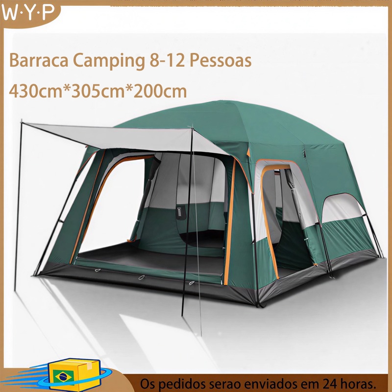 Barraca Camping 8-12 Pessoas 430*305*200cm Tenda F
