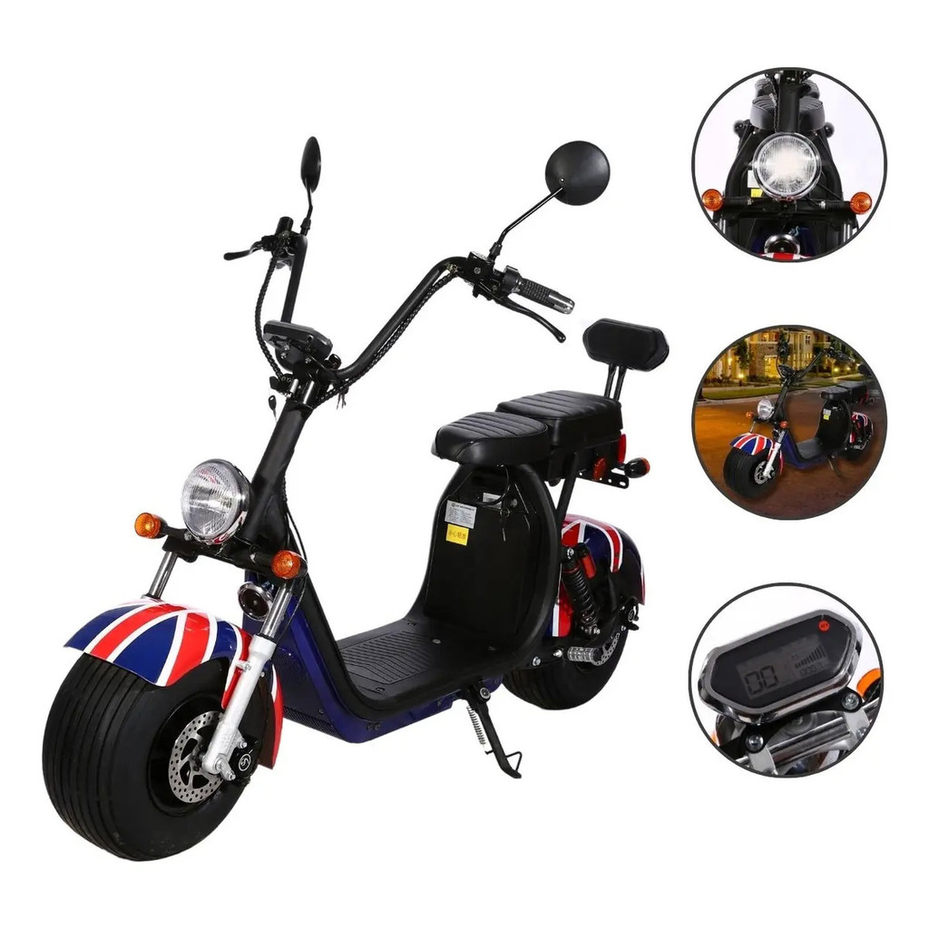 Moto Elétrica 2000W Scooter 65km/h Bateria 20Ah A