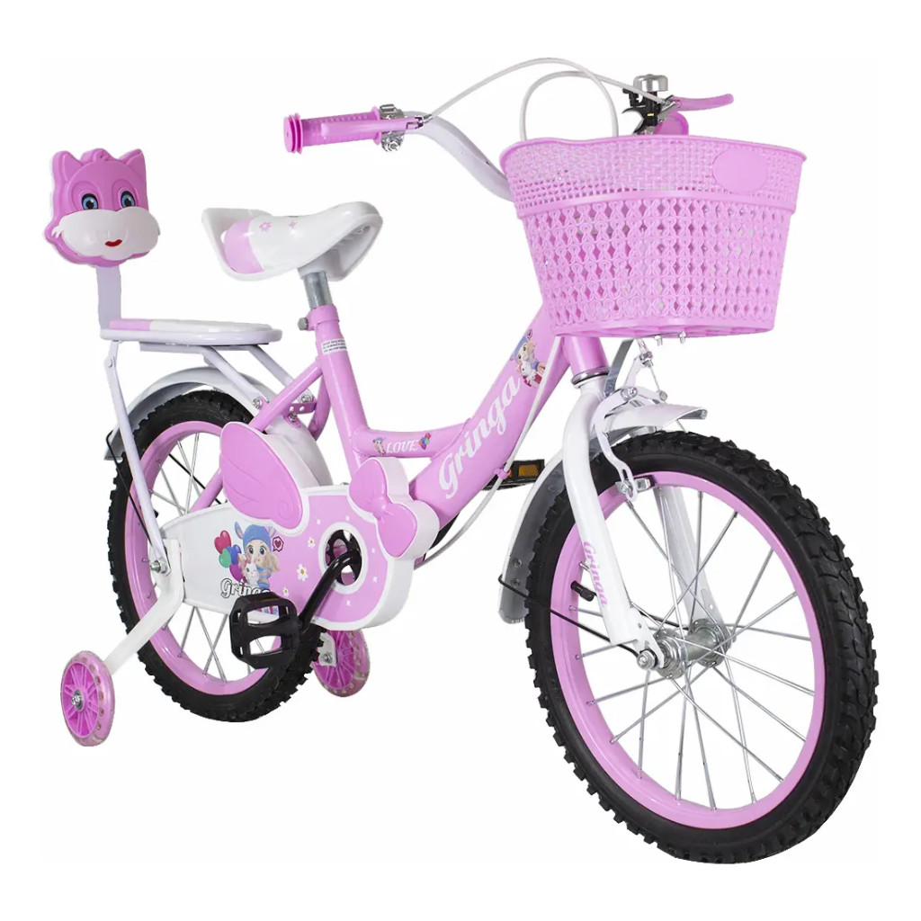 Bicicleta Infantil Menina 3-7 Anos Aro 14 + LED +
