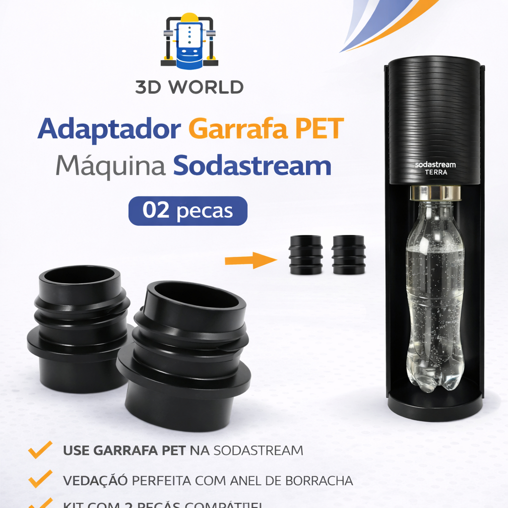 Adaptador garrafa PET máquina Sodastream