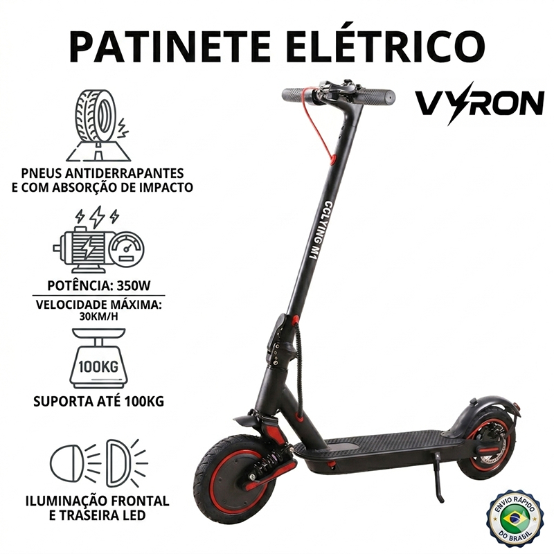 Patinete Elétrico Pro Premium 350W Dobrável | 30