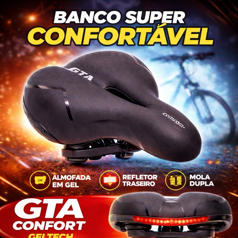 Selim Banco Gta Confort com Molas e Refletor