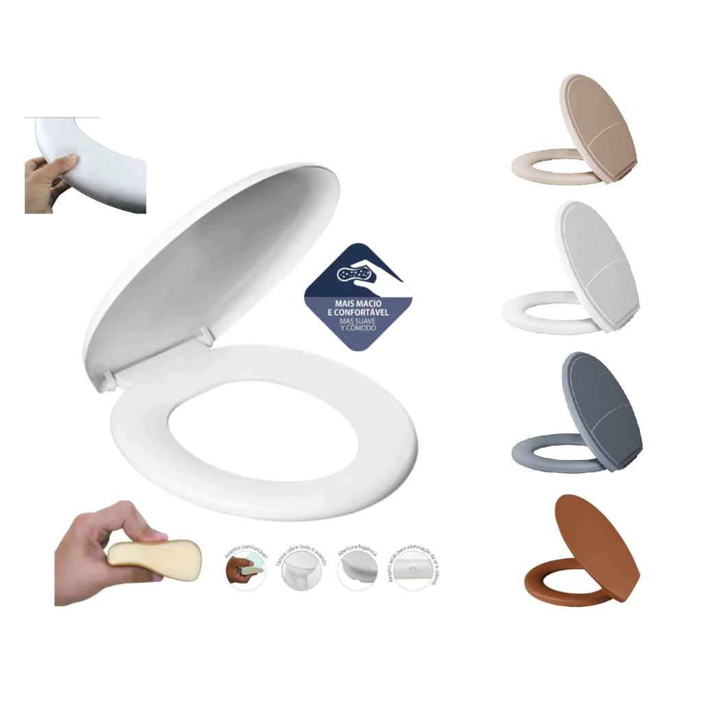 Assento Sanitário Almofadado Fofinho Universal Ta