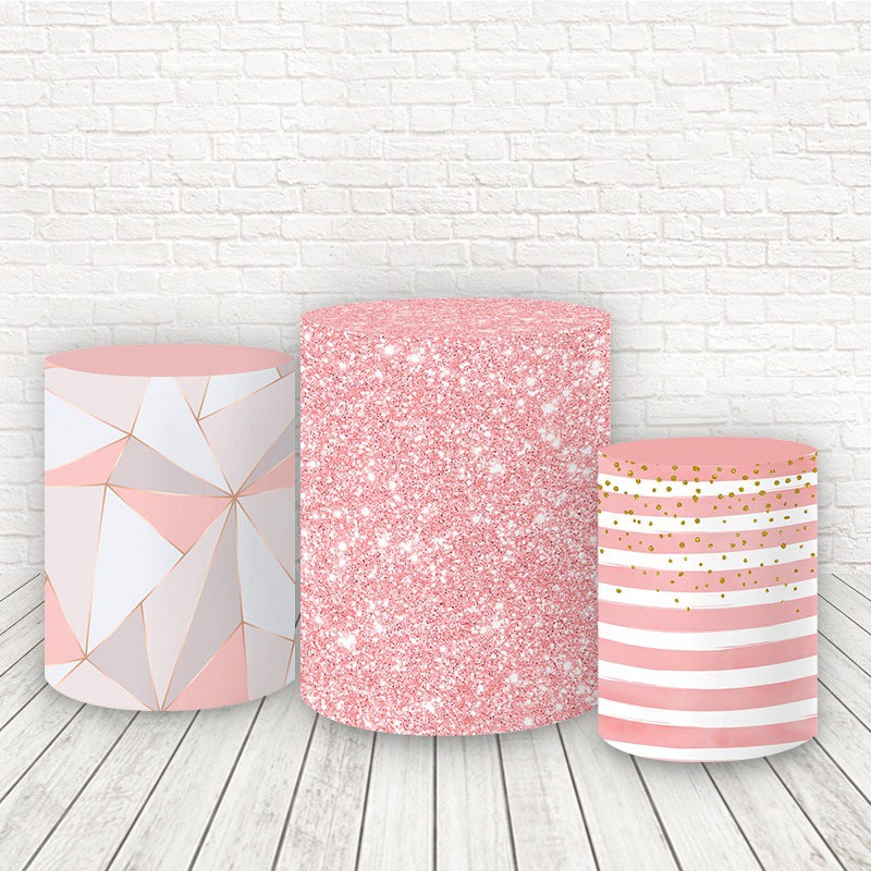 Trio Capas Cilindros Geométrica Rosa FCC-035 Tama