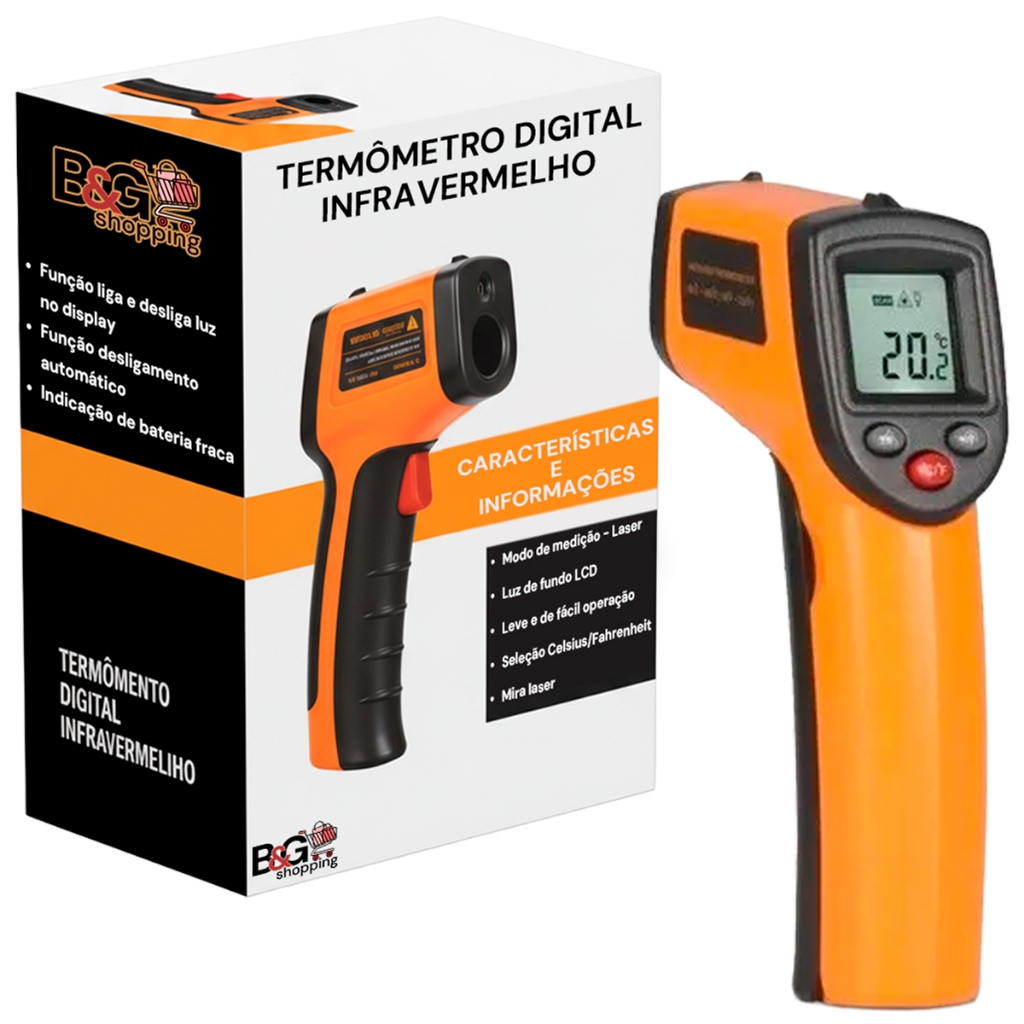 Termômetro Industrial Digital Infravermelho Cozin