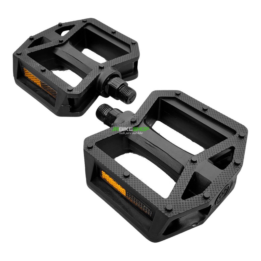 Pedal Bike Plataforma 9/16 Rosca Grossa Nylon com 