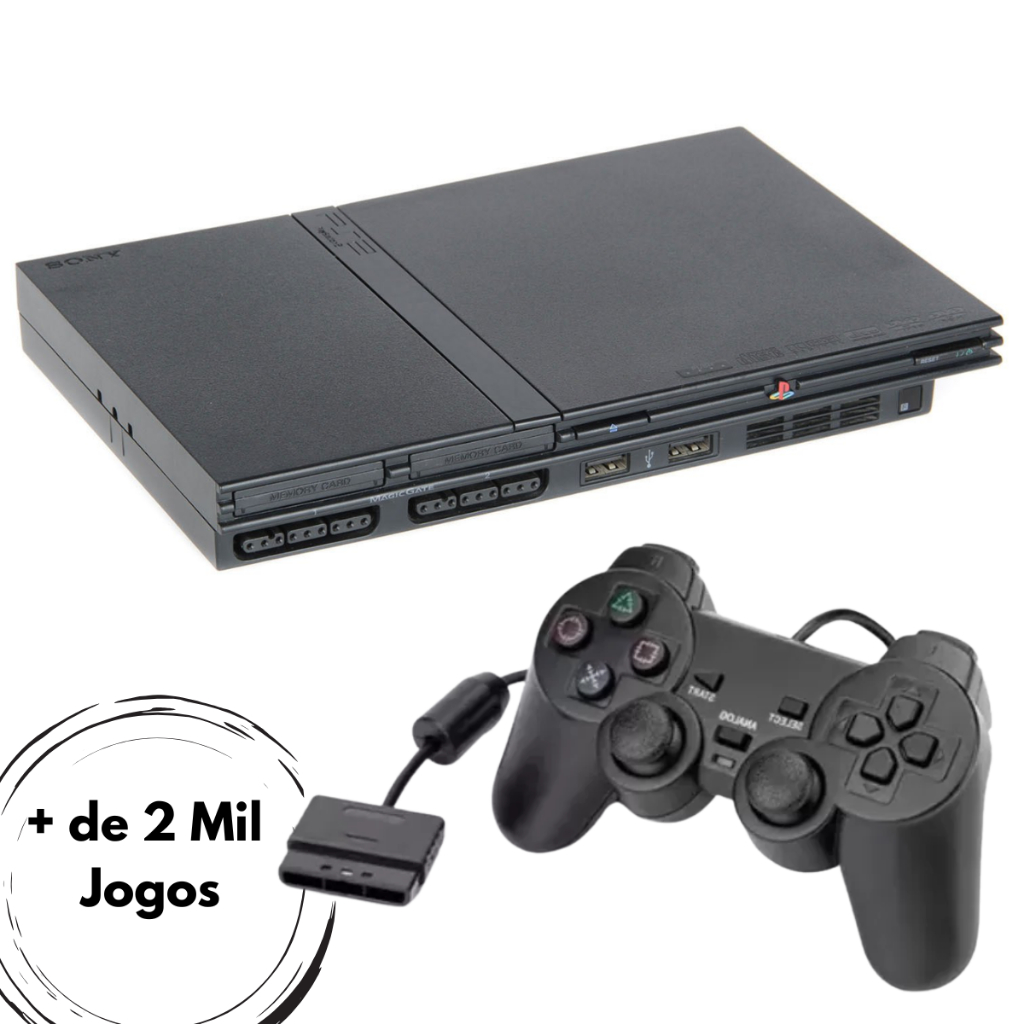 Ps2 Playstation 2 Usado Completo Com 2000 Jogos Na