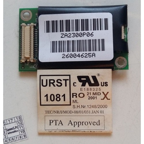 Fax Modem Toshiba 1410-s173 A25-s307 Za2300p06 G86