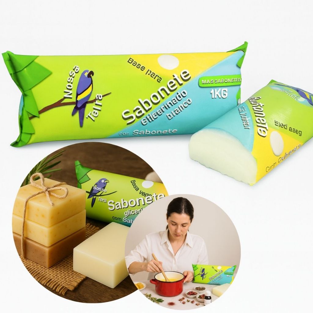 Base Glicerinada Branca Premium , Transparente ou 