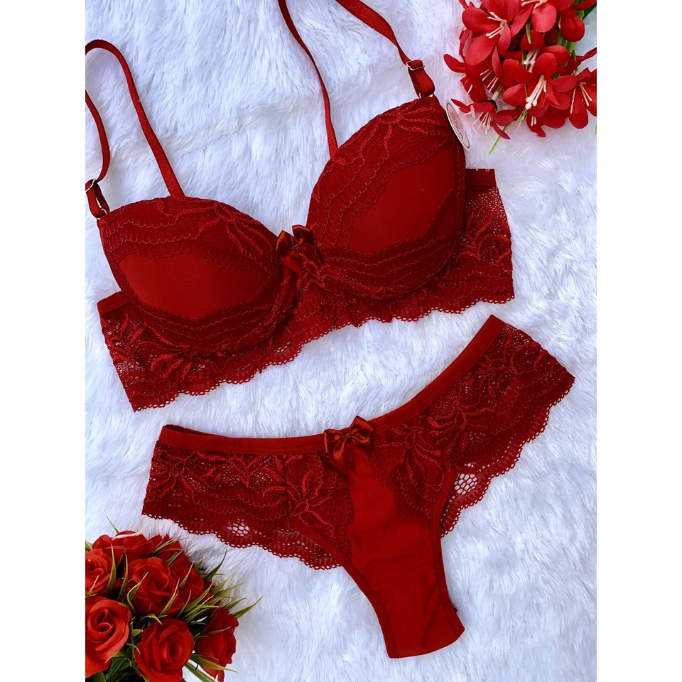 Conjunto com Bojo Bella Sutiã Calcinha Lingerie F