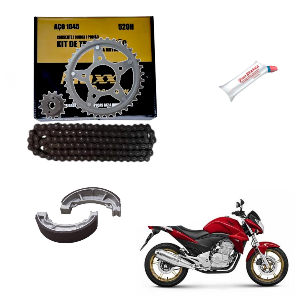 Kit Relação Para CB300R 2009 até 2011 + Lonas f