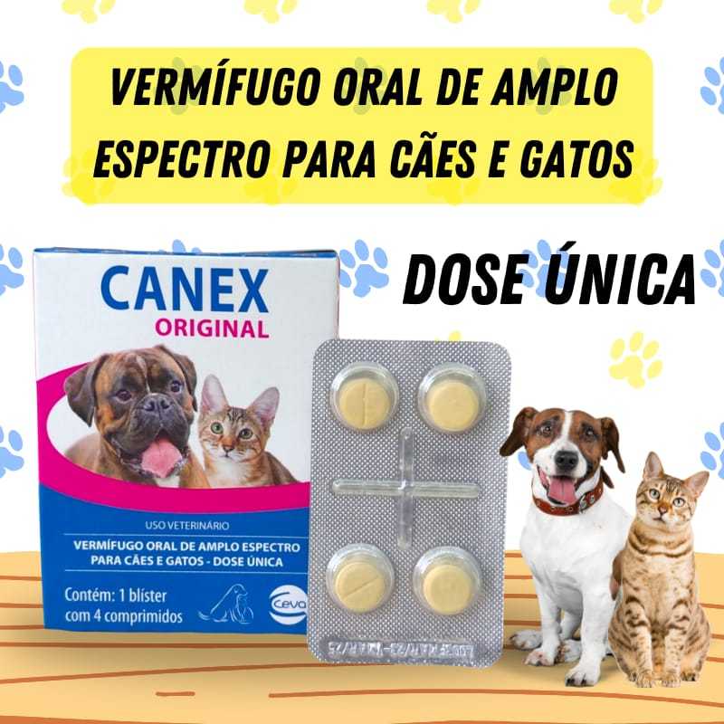 Vermifugo Canex Original Cachorro  Gato – 4 