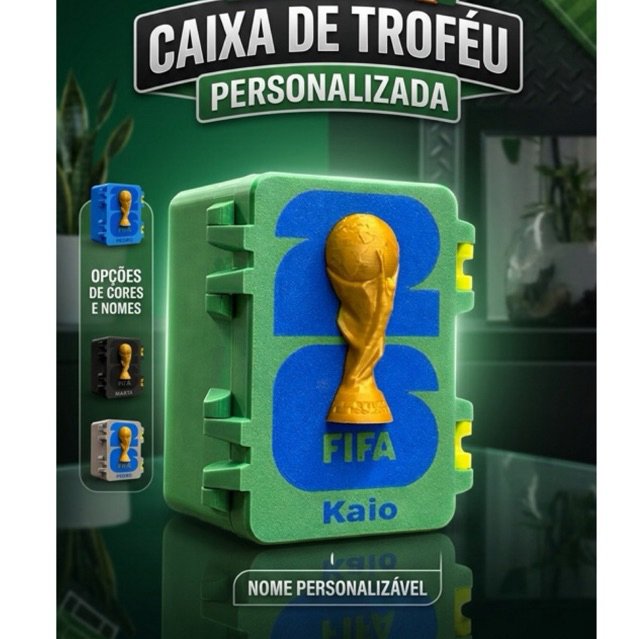 Caixa Porta Figurinhas álbum Copa do Mundo 2026 P