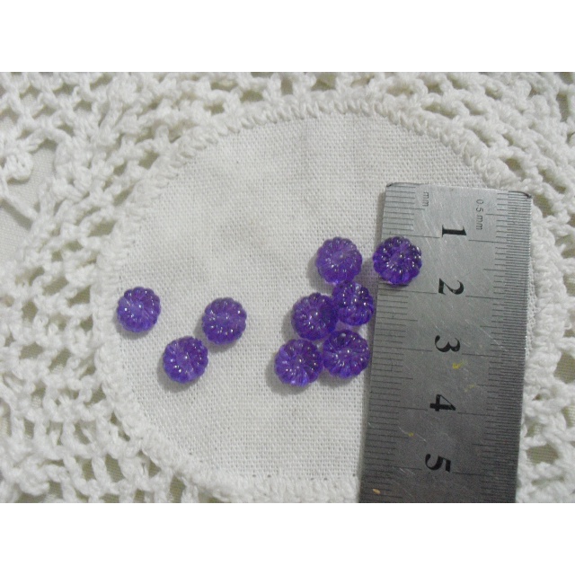 miçanga entremeio flor roxo lilás 10 pçs