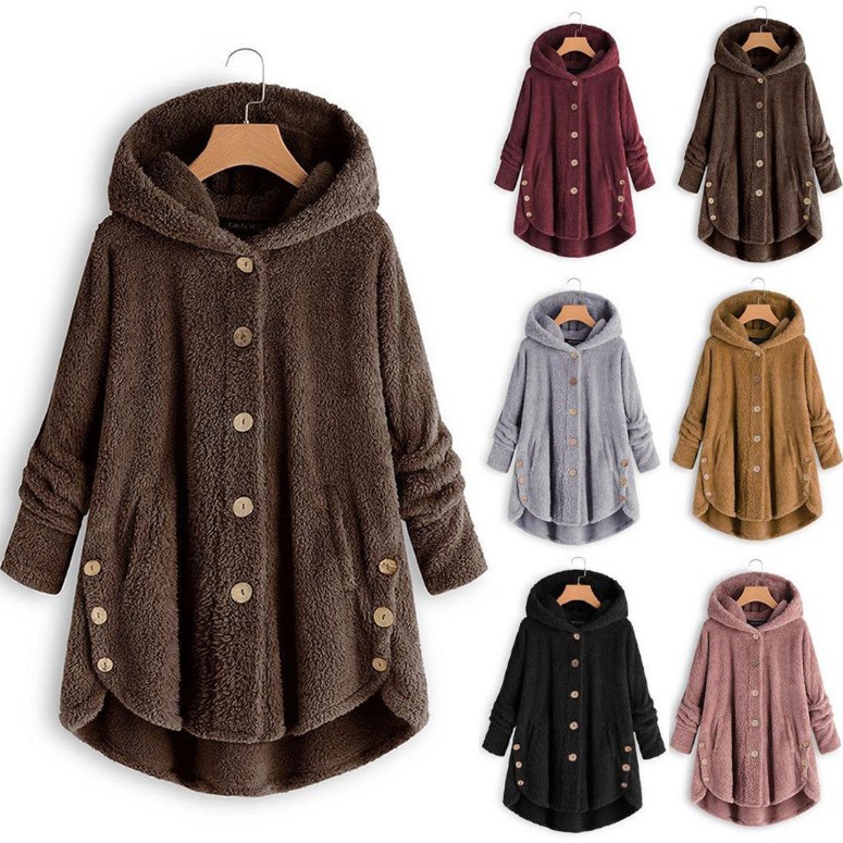 Plus size Casaco feminino sobretudo de inverno/ de