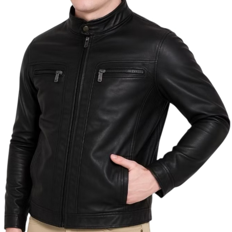 Jaqueta Masculina Couro Estilo Motoqueiro Viagem R