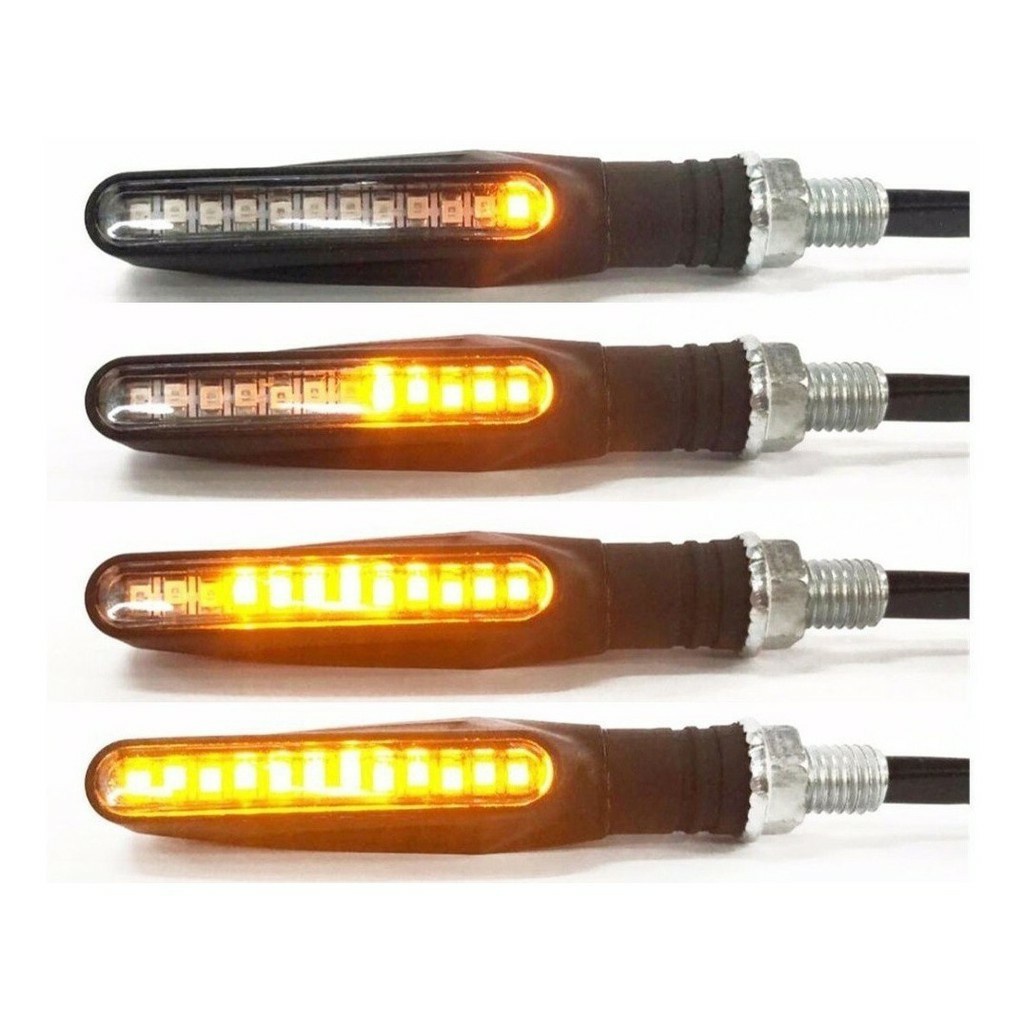 Kit 4 Peças Pisca Palito Slim De Seta Led Sequenc