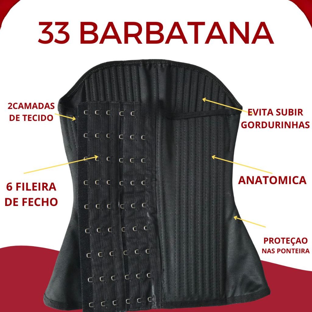 Cinta MODELADORA  REDUTORA 33 barbatana  Lipo Pos 
