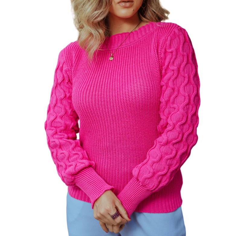 Blusa Feminina Tricot Manga Longa Trico Colmeia On