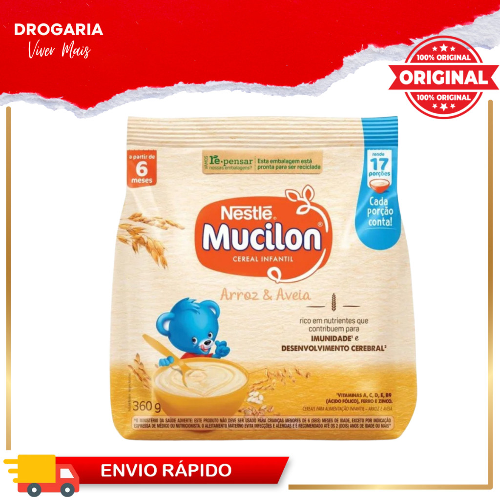 Cereal Infantil Mucilon Arroz e Aveia 360G (1, 2, 