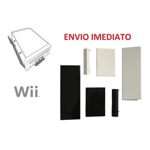 Kit Tampas Laterais Slot Wii Memory Card Controle 