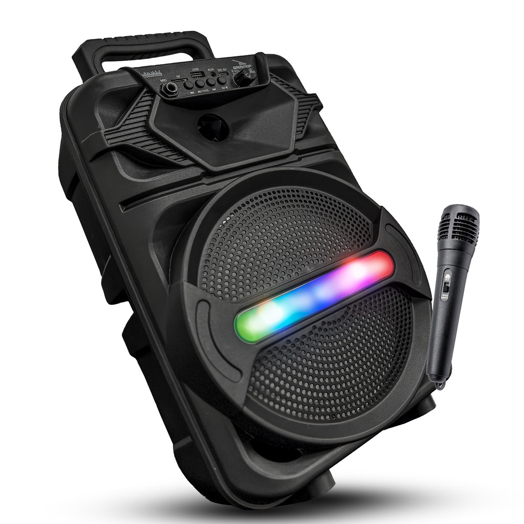 Caixa Som Amplificada Grasep Bluetooth Potente 100