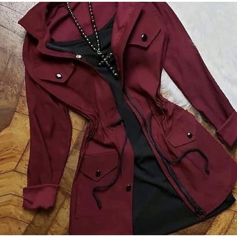 Parka Sobretudo em Bengaline Jaqueta Feminina