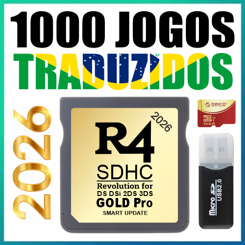 Cartão R4 16 gb + 1000 Jogos Traduzidos BR –