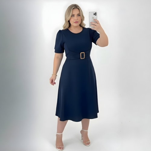 Vestido Godê Moda Plus Size Rodado Social Festa