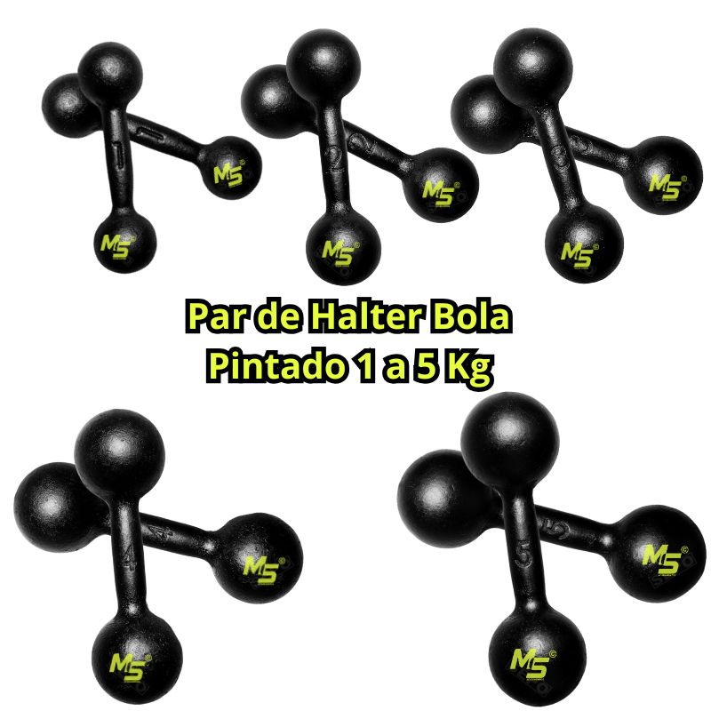 Par Halter Bola Pintado Premium – 1 a 5 Kg /