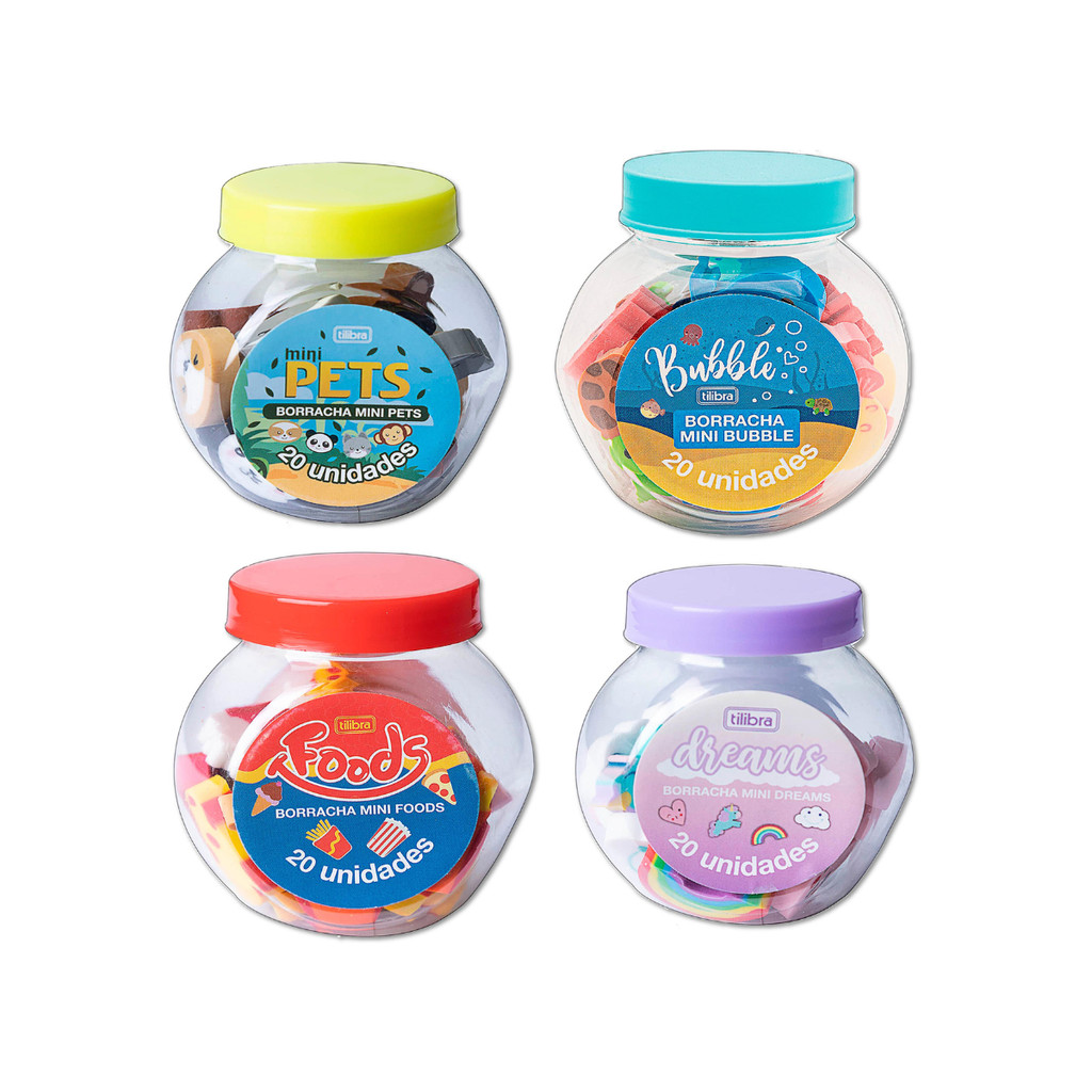 Borracha Escolar Mini Kit Tilibra – Escolha 