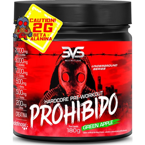 Pré Treino Prohibido 180g Com Fórmula Avançada 