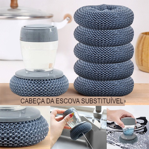 Escova de Louça/Panela De Aço com Dispenser Reci