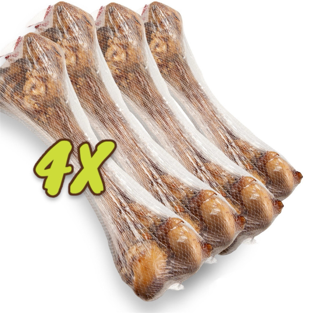 Kit 4 Osso Pet Femur Defumado Suino – Tamanh