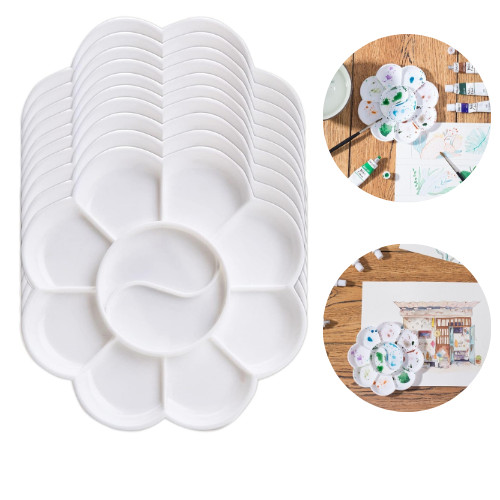 Kit 10 Bandeja Paleta Godê Flor Para Pintura com 