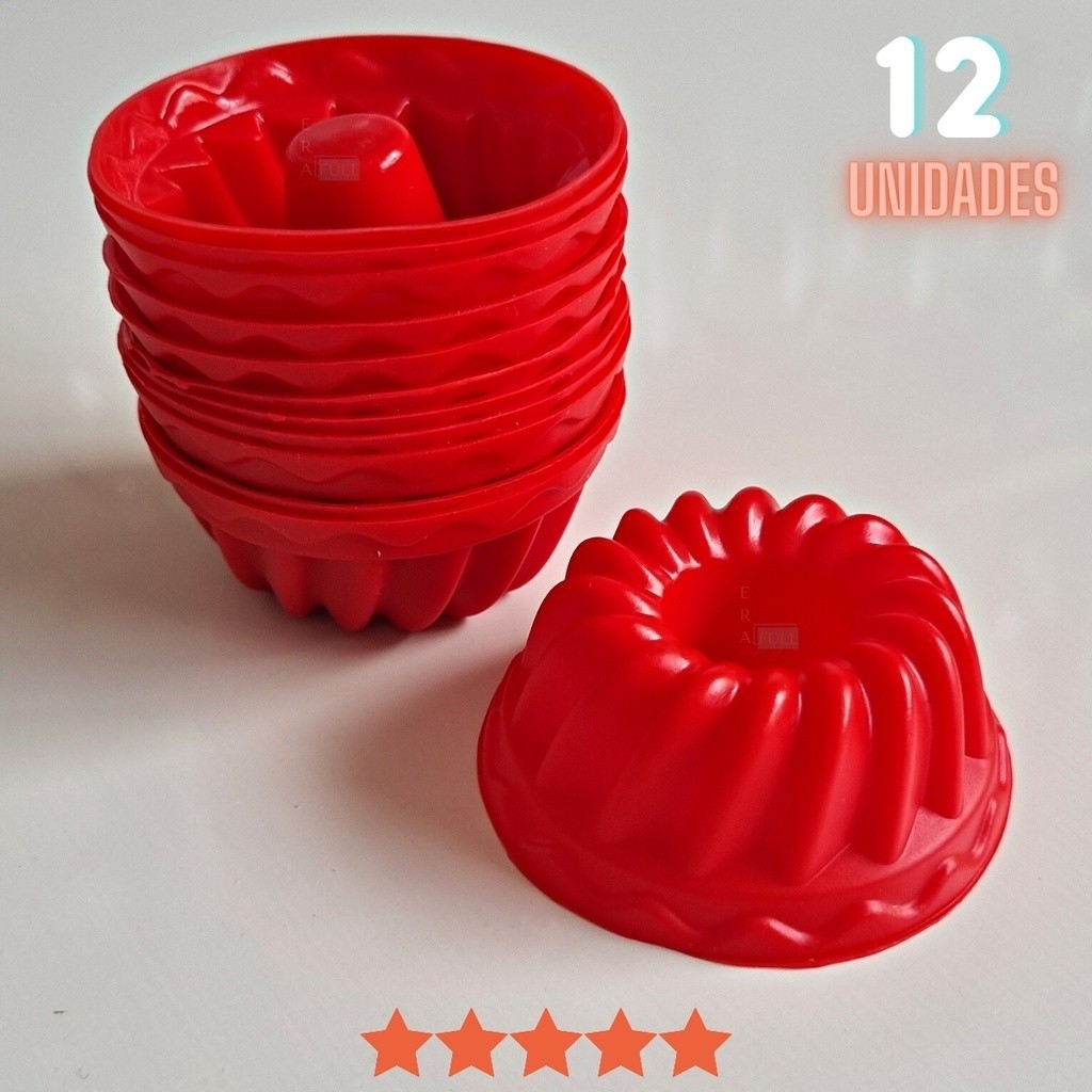 Kit 12 Forminhas 7×4.5×3.5 cm de Silicon