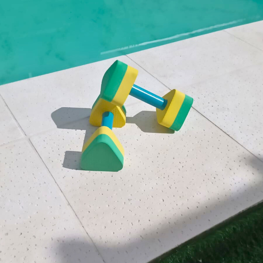 KIT BRASIL 1 Par de Halter para Natação e Hidrog