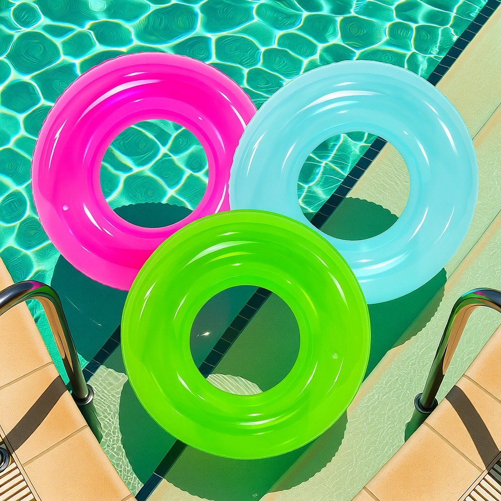 Boia Inflável Neon 85/60 cm Cintura Redonda Pool 