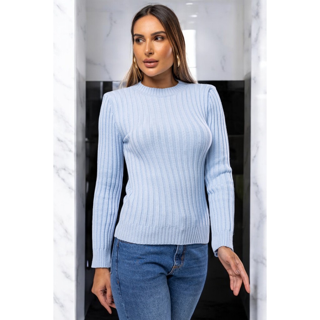 Blusa Cacharrel Feminina Tricot Modal Canelada Man