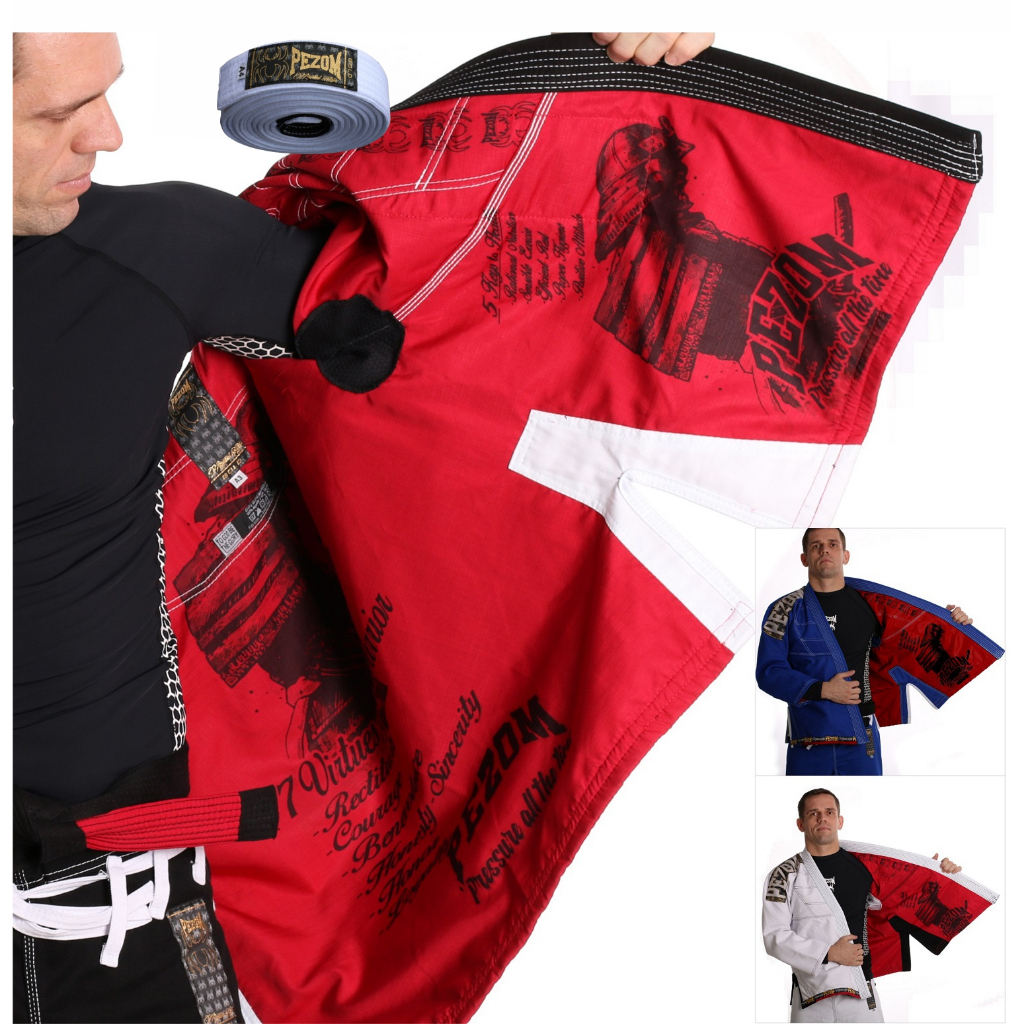 Kimono Jiu Jitsu Trançado 100% Forrado Samurai  P
